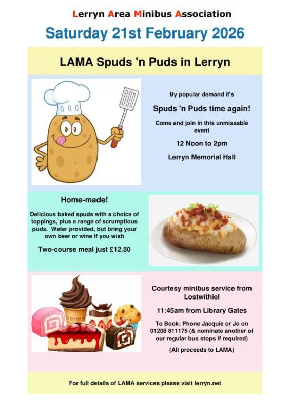 LAMA Spuds 'n puds in Lerryn